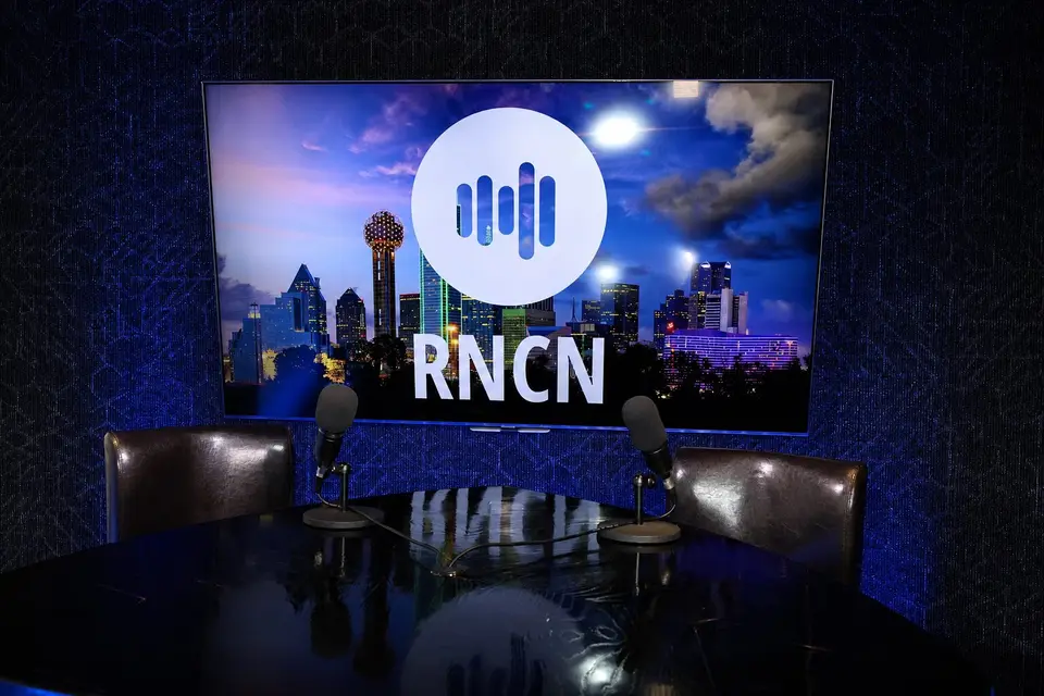 Healthcare professional recording in an RNCN thought leader studio