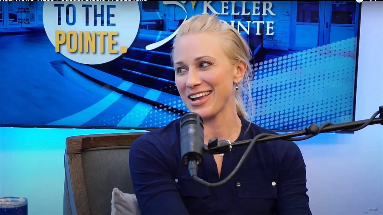 Woman hosting her podcast in our Southlake Studio - RNCN