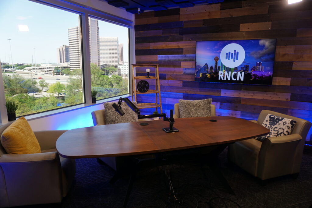 Broadcast Studio 1 Wide Angle Window — Broadcast Podcast Studio, Dallas TX