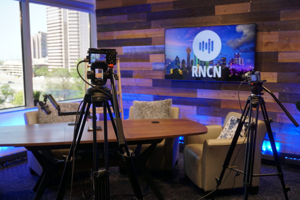 Broadcast Studio 4 Wide Production View — Broadcast Podcast Studio, Dallas TX